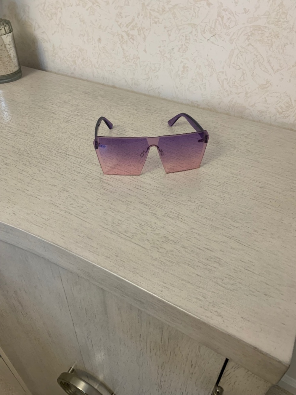 Women’s Large square-Framed Purple Sunglasses